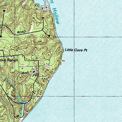 Topographic Map of Brick Landing, MD
