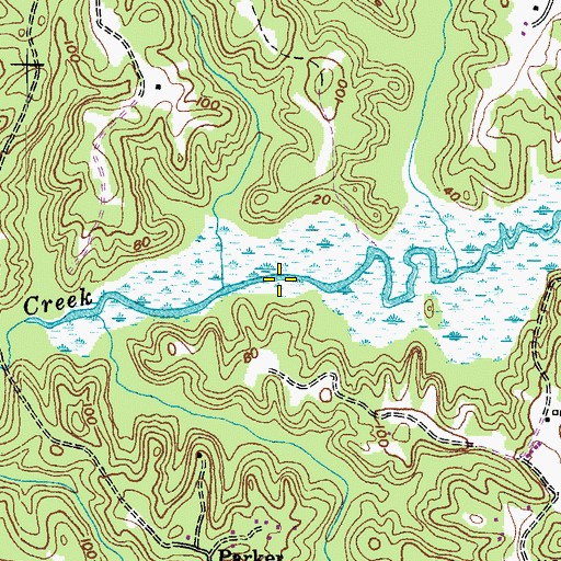 Topographic Map of Calvert County, MD