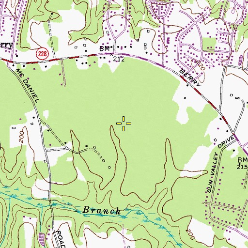 Topographic Map of Ashford, MD