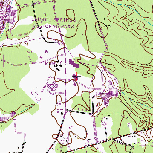 Topographic Map of F B Gwynn Educational Center, MD