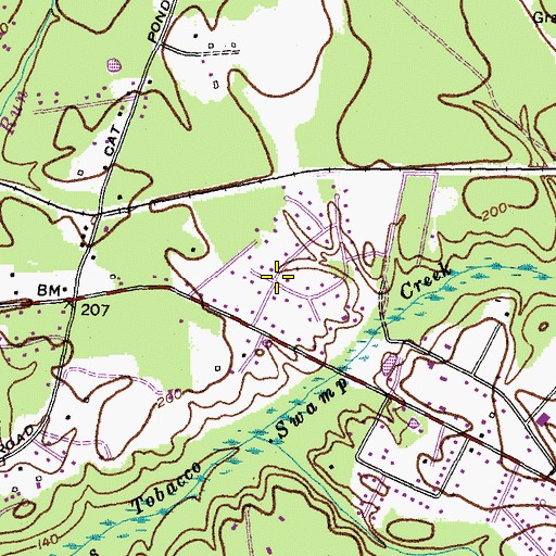 Topographic Map of Hope Acres, MD