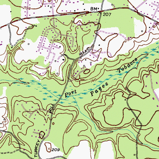 Topographic Map of Hunters Ridge, MD