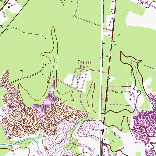 Topographic Map of Idlewood Trailer Park, MD