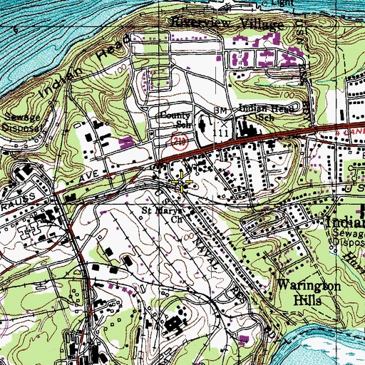 Topographic Map of Indian Head United Methodist Church, MD