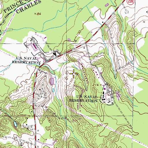 Topographic Map of Laurel Branch, MD