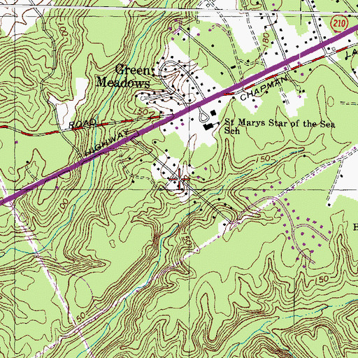 Topographic Map of Montrose, MD