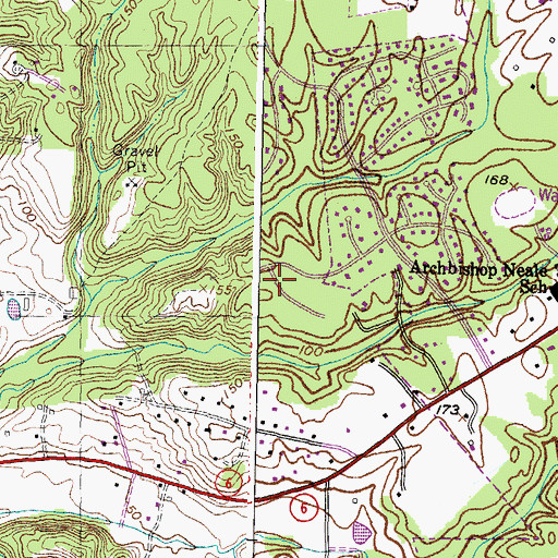 Topographic Map of Morgans Ridge, MD