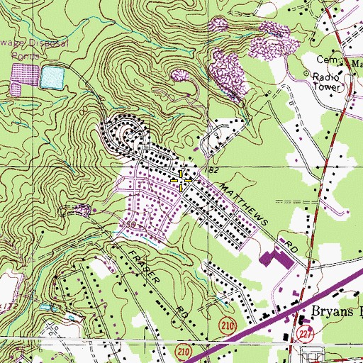 Topographic Map of North Indian Head Estates, MD