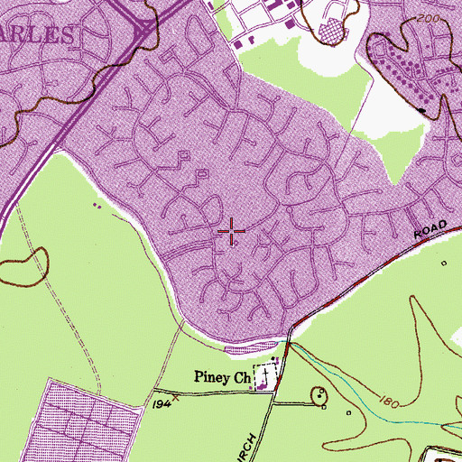 Topographic Map of Bannister Neighborhood Center, MD
