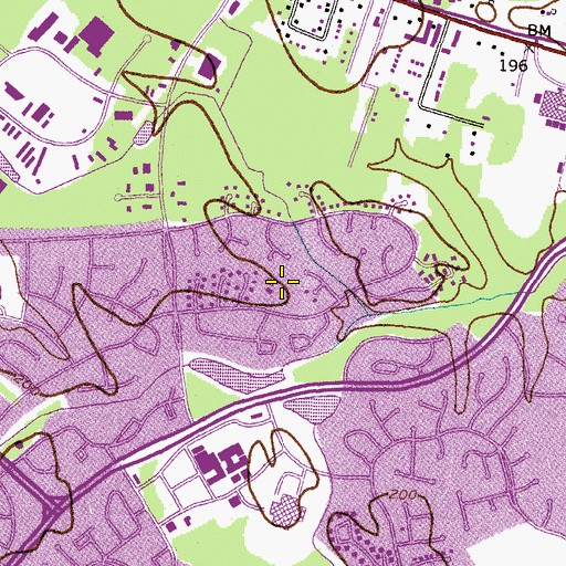 Topographic Map of Huntington Neighborhood Center, MD