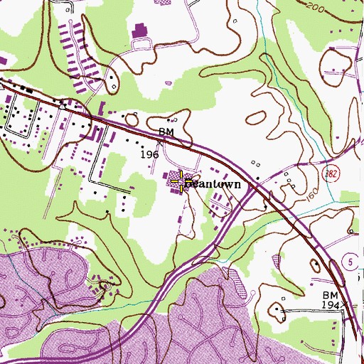 Topographic Map of Thomas Stone High School, MD