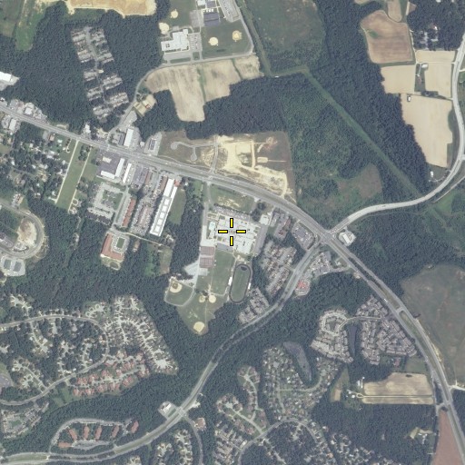 Aerial/Satellite Image of Thomas Stone High School, MD