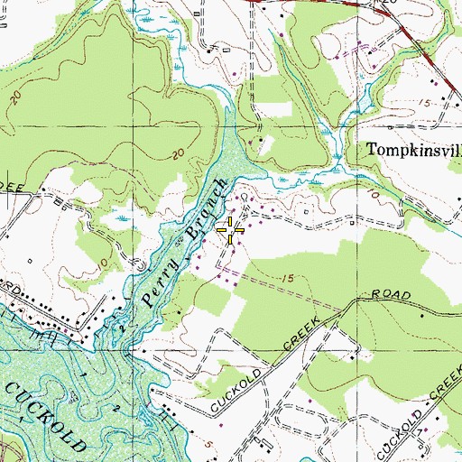 Topographic Map of Anchorage Anchors, MD
