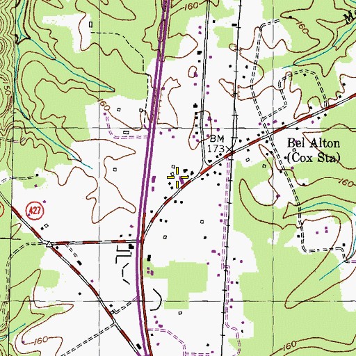 Topographic Map of Bel Alton Volunteer Fire Department and Emergency Medical Services, MD
