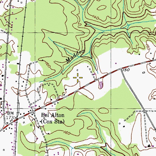 Topographic Map of Bel Alton Estates, MD