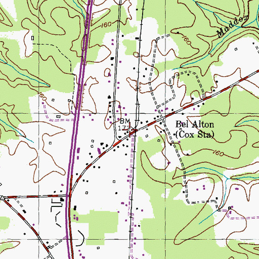 Topographic Map of Bel Alton Post Office, MD