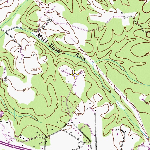 Topographic Map of Briar Ridge, MD