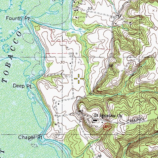 Topographic Map of Bristol (historical), MD