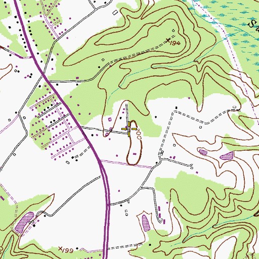 Topographic Map of Forest Park Baptist Church, MD