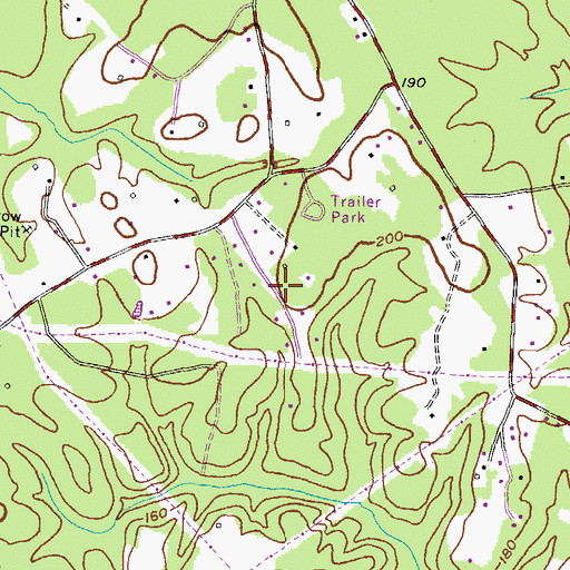 Topographic Map of Green Spring, MD