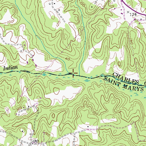 Topographic Map of Indian Branch, MD