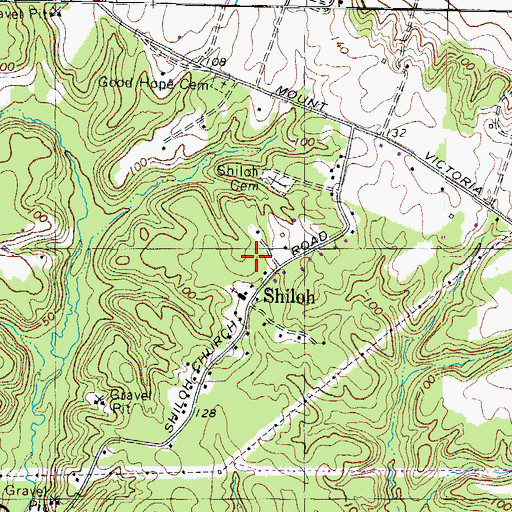 Topographic Map of Shiloh Church, MD