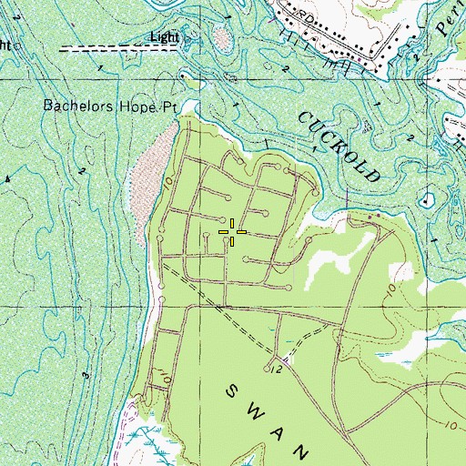 Topographic Map of Swan Point, MD