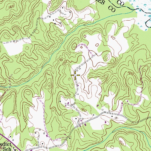 Topographic Map of Swanson Creek Landing, MD