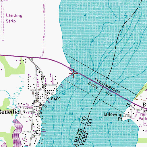 Topographic Map of Twon Point, MD