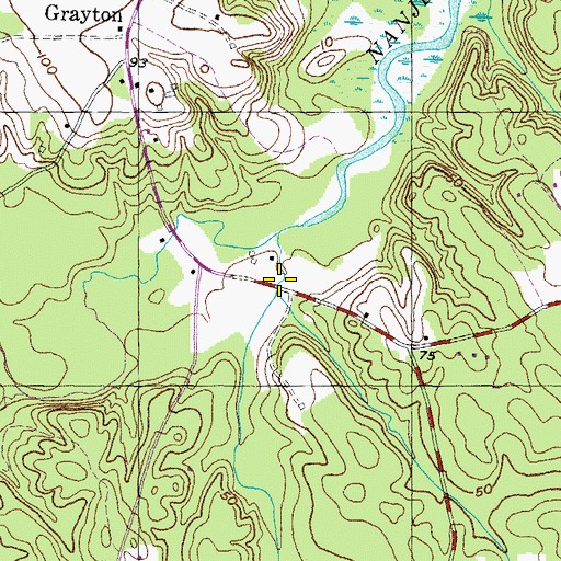 Topographic Map of Trappe Bridge, MD