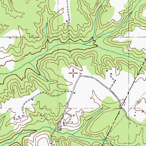 Topographic Map of Trenton Place, MD