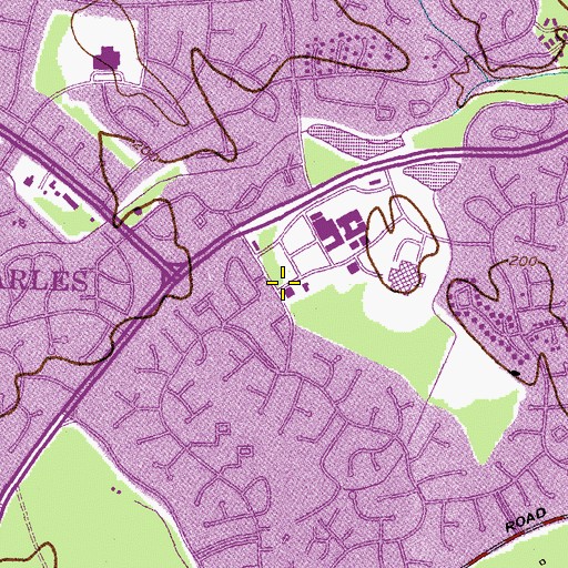Topographic Map of Waldorf Rescue Squad, MD
