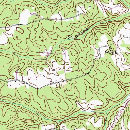 Topographic Map of Woodridge Acres, MD