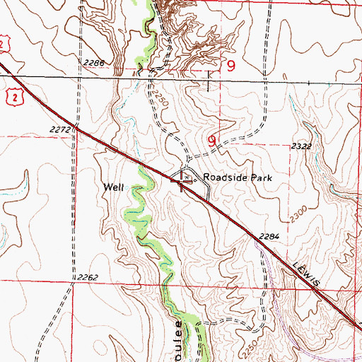 Topographic Map of Liquid Gold Historical Marker, MT