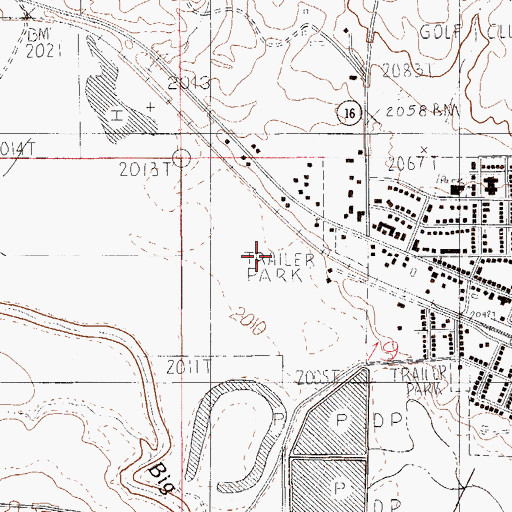 Topographic Map of Trails End Trailer Court, MT
