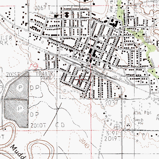 Topographic Map of United Methodist Church, MT