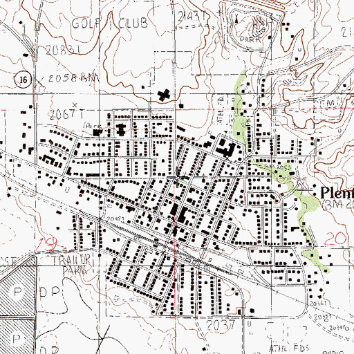 Topographic Map of Saint Josephs Catholic Church, MT