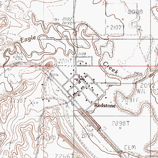 Topographic Map of Redstone Methodist Church, MT