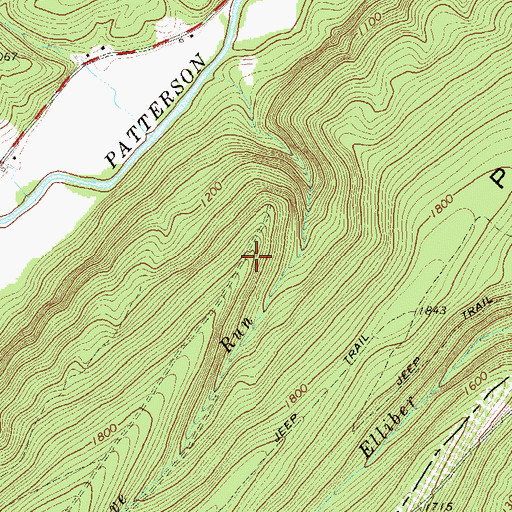 Topographic Map of Cave Gap Spring, WV