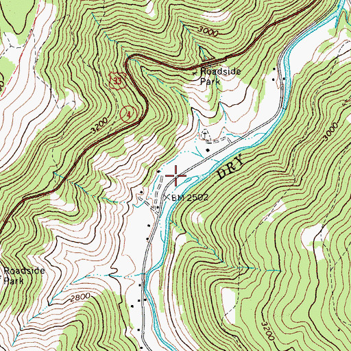 Topographic Map of John Mullennex Spring, WV
