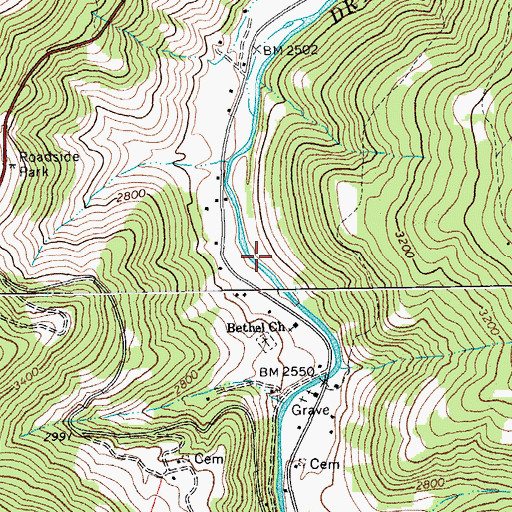 Topographic Map of Herman Smith Spring, WV