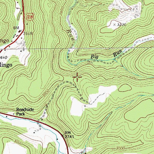 Topographic Map of Beale Spring, WV