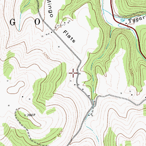 Topographic Map of Maude Crouch Spring, WV
