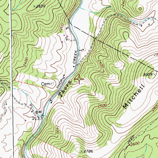 Topographic Map of Eckhard Farm Spring, WV