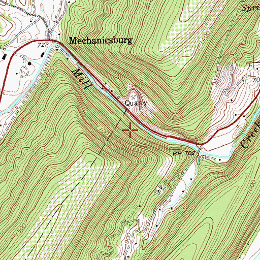 Topographic Map of Romney Spring, WV