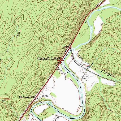 Topographic Map of Cold Spring, WV