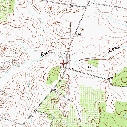 Topographic Map of Dr Langdon Farm Spring, WV