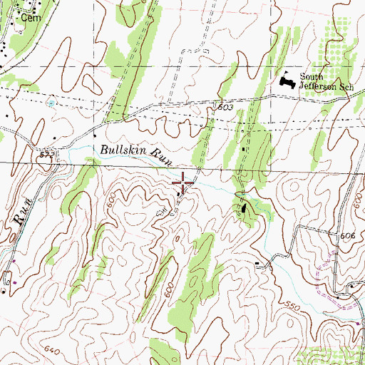 Topographic Map of Harrison Farm Spring, WV
