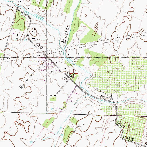 Topographic Map of George Washington Cavern Pool Spring, WV