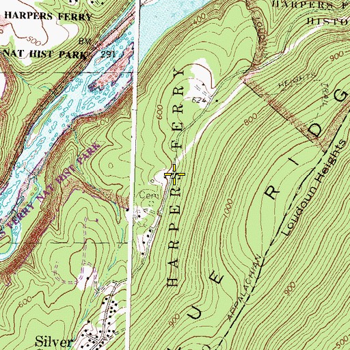 Topographic Map of Klein Spring, WV